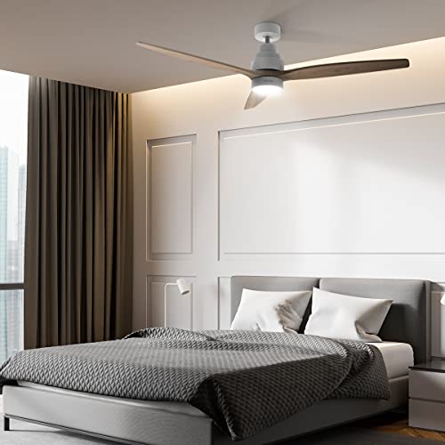 Cecotec Ventilador de Techo con Luz EnergySilence Aero 5300 White&Wood Design. 30W, Diámetro 52” con 3 Aspas, Motor DC, Luz LED, Mando a distancia, Temporizador y Modo Winter-Summer - imagen 8