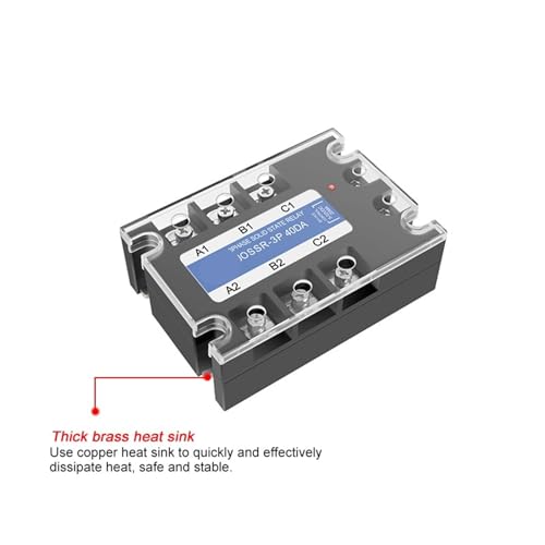 Relais statique triphasé JOSSR-10DA commutation AC 24-480V