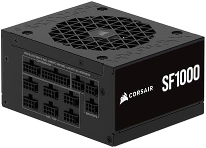 CORSAIR SF1000 (2024) Vollständig Modulares Geräuscharmes 80 Plus Platinum ATX-Netzteil – ATX 3.1-Kompatibel – PCIe 5.1-Fähig – SFX-to-ATX-Halterung im Lieferumfang Enthalten – Sch