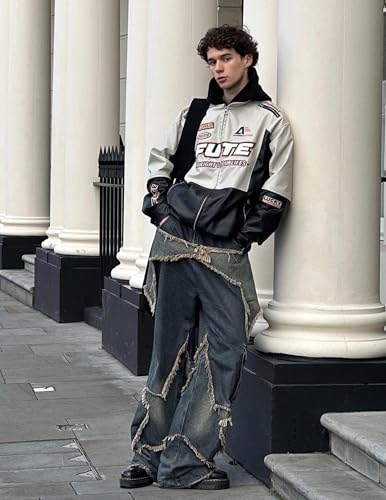 Aelfric Eden Jackets Racer Racket Vintage Graphic Baseball Oversized Jacket Coats Streetwear Casual Comfy Soft Warm Coats2