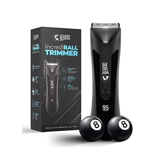 Beardo incrediBALL Trimmer for Men | Ball Trimmer for Men with Skin Safe Tech | No Nicks with Ceramic Blades | Shower friendly IPX5 Water resistant | LED display, LED torch, Dock | Use as per directions | Intimate grooming tool for private parts | Body groomer | Gift For Brother | Gift For Friends