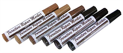 Set of 6 Assorted Furniture Repair Markers Stain Scratch Floor Pens