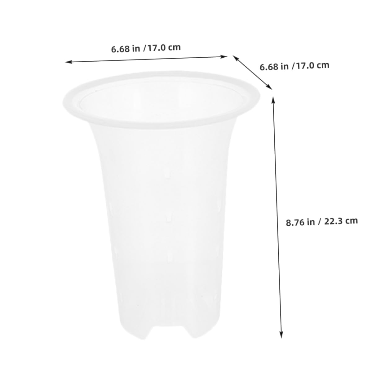 Toddmomy 8 Pièces Lot de Pots à Orchidées Transparent Plastique Pots de Fleurs Ventilés Drainage pour Orchideés Plantes Accessoires de Jardinage