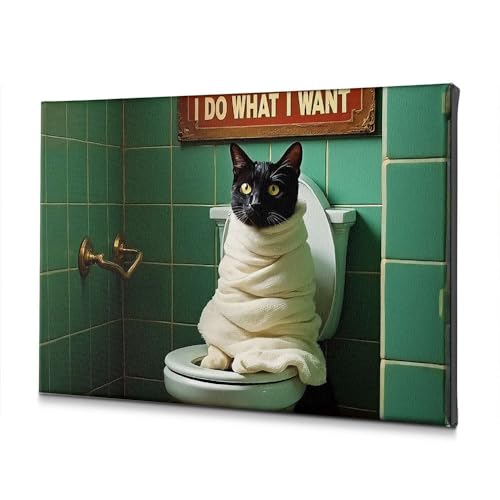 Toile décorative de Pâques chat rigolo pour réveiller la joie de votre salon