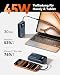 INIU 45W Power Bank, Ultra Klein 20000mAh Powerbank mit Integriertem USB C Kabel, Schnellladen Externe Handyakkus, Flugtauglich, Reise-Essential für Flugreisen, Handgepäck, Lange Flüge, Blau
