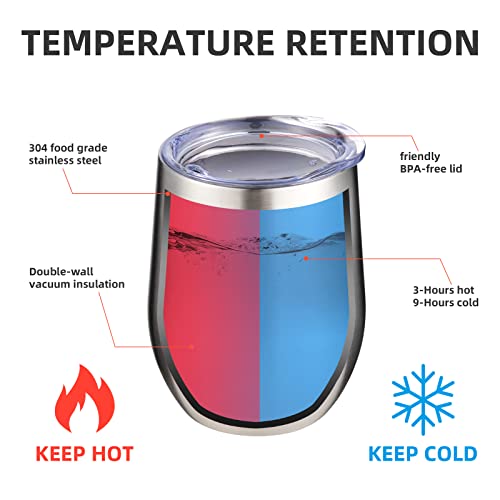 Starspeed 12Oz Stainless Steel Wine Tumbler With Lid. Stemless Double Wall Insulated Wine Tumbler.wine Glass Is Suitable For Different Scenes, Parties,Outdoor, Gifts And So On.(Silver, 1) #TOP2