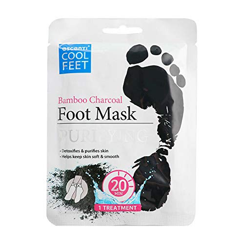 EscentiBamboo Charcoal Purifying Foot Mask One 20 Minute Treatment