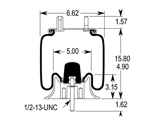 TORQUE Trailer Air Spring Bag (Replaces Firestone 5423, W01-358-5423, Granning 5235) (TR5423) - Thumbnail 4