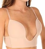 Fashion Forms Women's Plus-Size Full Figure Seamless U Plunge Bra, Nude, 38D