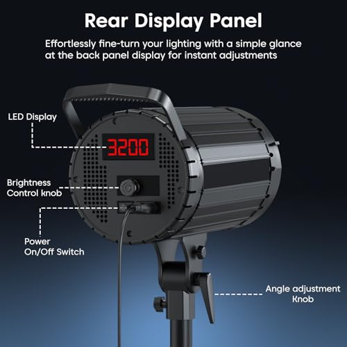 Image of Sounce 150W Bi-Colour Continuous LED Light with 18CM Reflector & Infrared Remote | AC Powered | 3000K-6500K Colour Temperature | 95 CRI | 13500 Lumen | for Photo & Video Shoots