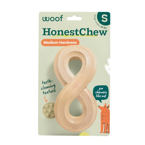 WOOF HonestChew Dog Toy Infinity - Durable Dog Chews - Made with Natural, Plant-Based Ingredients - Splinter-Resistant - Safer Than Dog Bones - Small