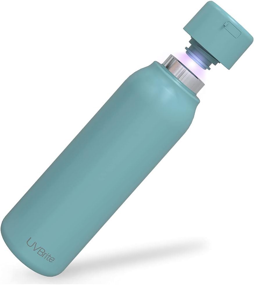 UV self-cleaning water bottle with UV purification