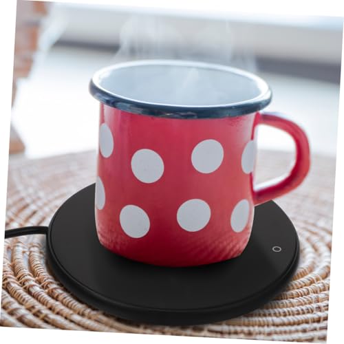 HEALLILY USB Mug Warmer Adjustable Temperature Settings Metal Heating Coaster for Coffee and Tea Reusable Cup Warmer Suitable for Home and Office Use