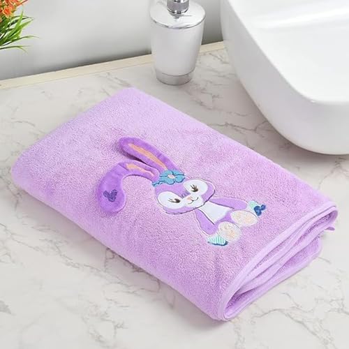 Image of Microfiber Kids Bath Towels Quick Dry Super Absorbent Super Soft Bath Towel for Babies Toddler-Baby Towel for Boys and Girls (Purple, Pack of 1)