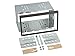 Produktbild Universal Radioblende 2-DIN für Citroen, Ford, Mazda, Mercedes, Nissan, Peugeot, Renault, Seat, Skoda, VW, Volvo (div. Modelle)