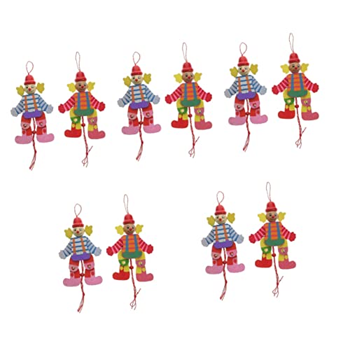 Safigle 10 Pcs String Toy Toys For Kids Girls Hand Puppets For Kids Puppetry Clown Marionette Puppet Kids Marionette Funny Marionette Child Cartoon Supplies String Puppets Hand Puppet #TOP11