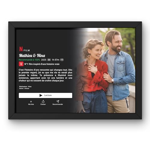 Toile Netflix personnalisée acrylique de qualité supérieure avec cadre