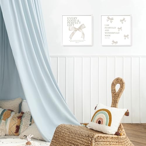 Image of LARTSFRO Coquette Beige Bow Wall Art Decor Posters, Beige Bow Christian Room Bedroom Bathroom Dorm Wall Art Decor Aesthetic for College Teen Girls Gifts, Inspirational Bible Verses Bow Wall Decor, 10x10 Inch Set of 4 Pcs Bow Pictures (UNFRAMED)