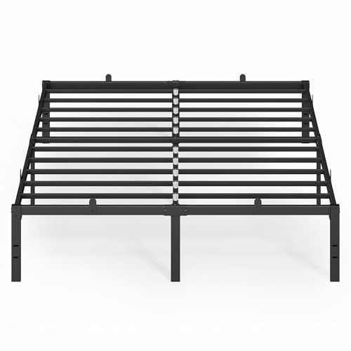 VASAGLE Doppelbettgestell, Bett, 160 x 200 cm, Metallbett, Bettrahmen, Unterbettaufbewahrung,