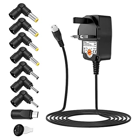 Universal Power Adapter AC Adapters 3-12v Power Supply 3V 4.5V 5V 6V 7.5V 9V 12V 1A DC Power Supply for Electronic Devices BT Speaker CCTV Wireless Router Cameras Android TV Box and More Cover