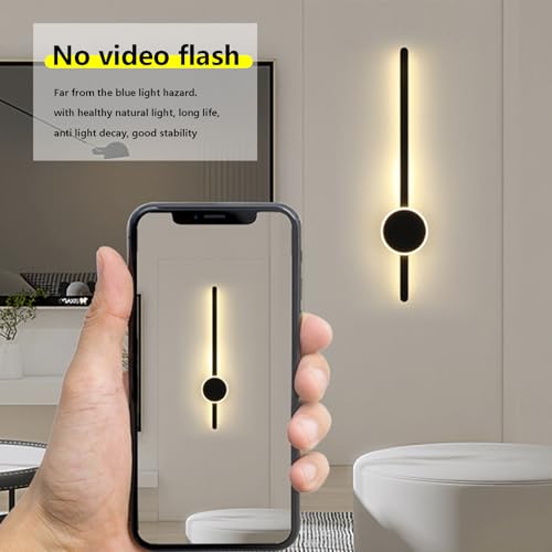 Lámpara de aluminio de pared LED de 80cm acabado oro de lujo para interior 3