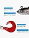 Facikono Lures for Bass Jig Head Soft Swimbait, 6-Pack 6 Colors Plastic Bait for Saltwater/Freshwater Fishing