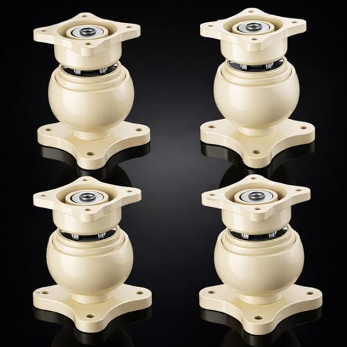 Image of Elite Heavy Duty Wall Mounted Magnetic Door Stopper Catcher, Size 5 Number, for Main Door, Bed Room Door, and All Other Type Doors Protection, Pack of 4 (Ivory)