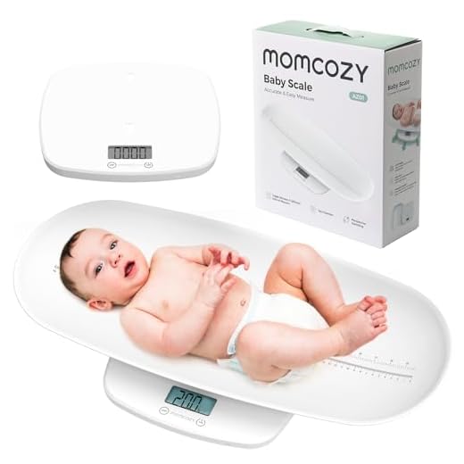 Momcozy Baby Scale, Multi-Function Scale for Body Weight&Height Measurement, Large Capacity for Toddler&Children&Pet&Adult, Perspectives Switch, Removable Tray, 5 Units, Digital LED Screen, Auto-Off