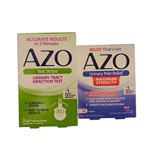 Buy AZO Maximum Strength Urinary Pain Relief and AZO Test Strips Bundle