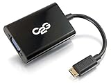 C2G HDMI Cable, Mini HDMI to VGA, Audio Female Adapter Converter, Black, Cables to Go 41354