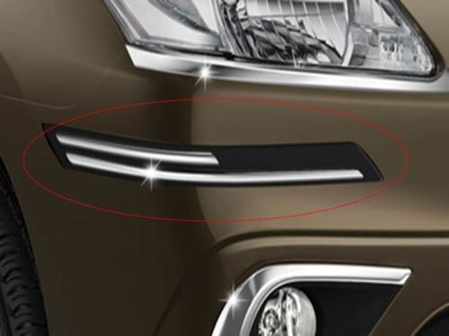 Delhi Traderss Rubber with Chrome Car Bumper Protector Guard Molding - Hyundai I10 Type-1
