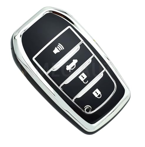 Capa Protetora de Silicone Luxury para Chave Toyota Corolla, Sw4, Rav4, Hilux, Etios, Highlander, Yaris, Camry, Avensis, Land Cruiser,Avalon (CAPA MODELO 03)