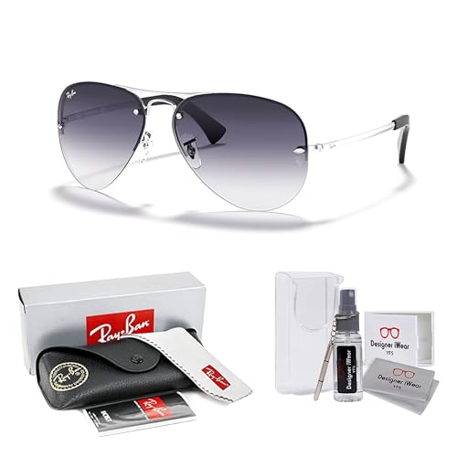 Ray-Ban RB3449 Aviator Sunglasses For Men For Women +BUNDLE with ACCESSORY EYEWEAR KIT2