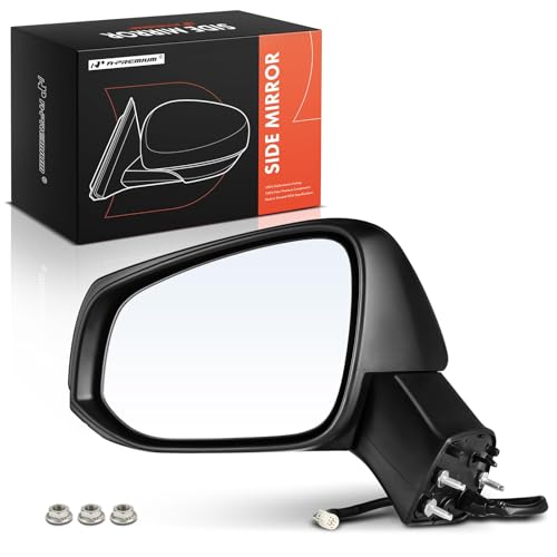 A-Premium Driver Side Power Door Mirror Compatible with Toyota RAV4 2019 2020 2021 2022 - Non-Heated Manual Folding Black Outside Rear View Mirror - Japan Built - Replace# 8794542210, 8794042E01