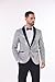 Nawgut Sequin Blazer Sparkle Suit Disco Prom Jacket Party Shiny Tuxedo Banquet Celebration Fashion Sport Coat for Mens Adult-X-Large Sliver