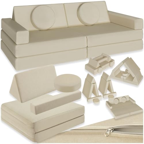 COMFORT SUPERIORE GRAZIE ALLA COMODA IMBOTTITURA: L'imbottitura in gommapiuma garantisce il massimo comfort, rendendo il divano ideale sia per lunghe sessioni di gioco che per rilassarsi in totale tranquillità. Il tessuto di lino morbido e resistente aggiunge un tocco di eleganza e durata nel tempo, senza compromettere la comodità.