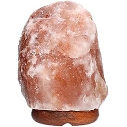 Lampara De Sal Ubicacion VIVES DE LA CORTADA - Lámpara de Sal (2-4kg) - Lampara sal del himalaya - Luz relajante - Natural - con Base de Madera, Cable y Bombilla - Enchufe Europeo - Perfecta para decoración