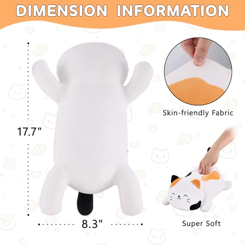 Image of Cat Heating Pad for Period Cramps Menstrual Pain Relief, Portable Electric Heat Pads USB Powered, Cute Grey Cat Plush Stuffed Animals Gift, Funny Cats Gifts for Women Teen Girls Birthday