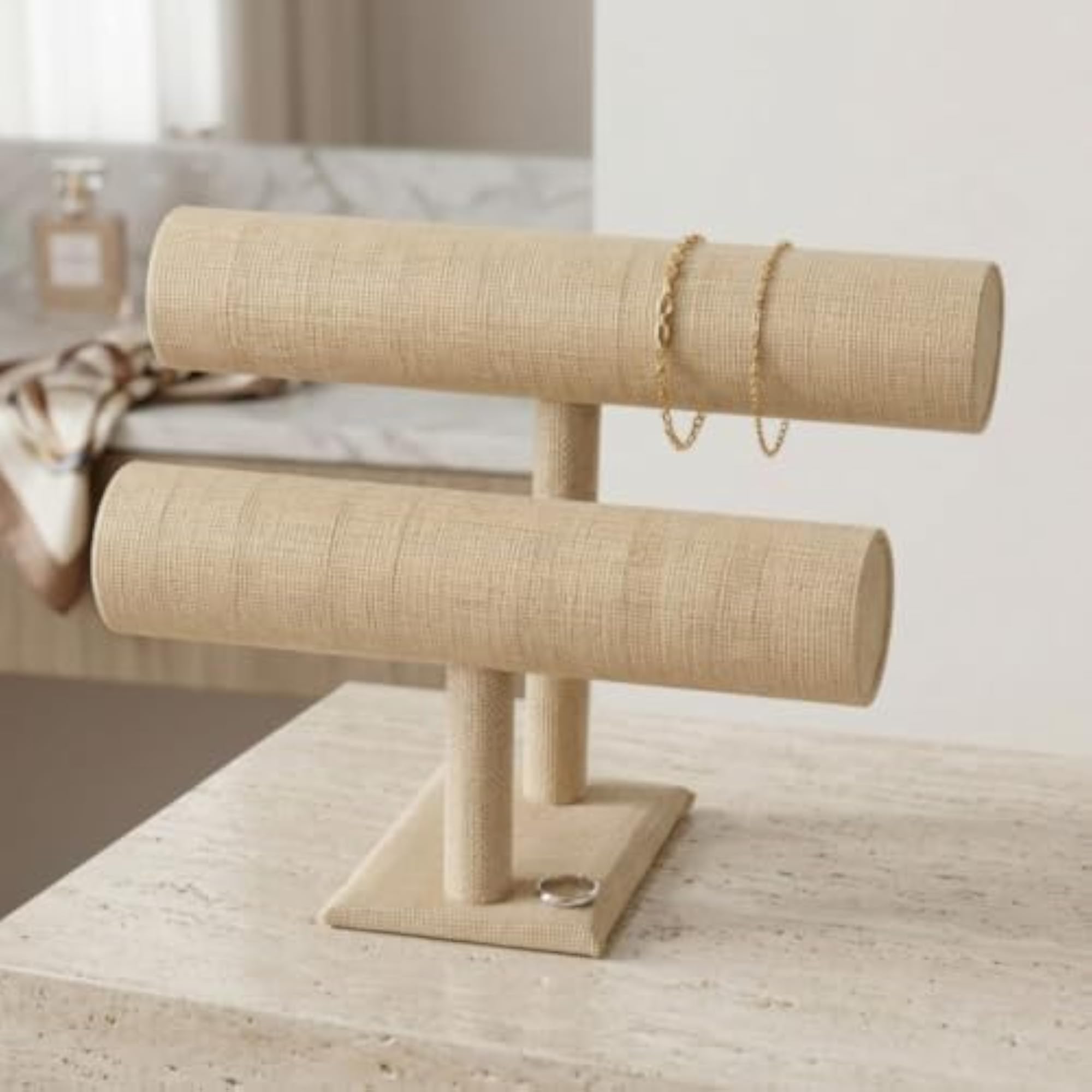 Two-Tier Bracelet Display Stand, Detachable Holder