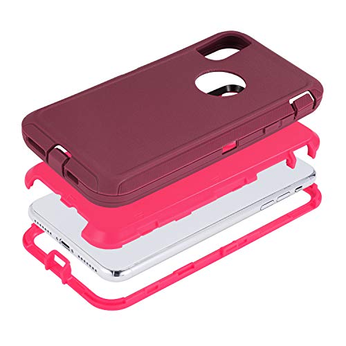 Coque iPhone XR résistant aux chocs coque de protection WineRed