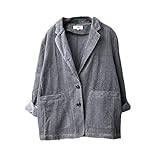 Material: Kord kewing Cord Blazer Women Literature and Art Restoratio Locker lässiger Cordanzug