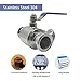 3-Way Ball Valve, 1.5 Inch Sanitary Ball Valve Clamp, 1/2 inch Stainless Steel 304, 3 Way Clamp Connection，Triclamp 3 way Valve(1.5