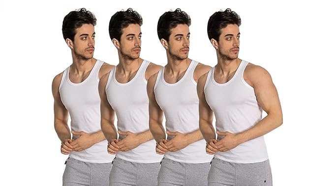 otoman Men's Bamboo Cotton Sleeveless Vest | Made in Turkey by 100% Pure Bamboo Fabric | Natural Sweat Absorbing | White-picture-23