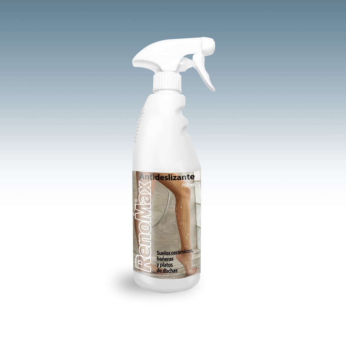 Renomax - Spray Antideslizante Ducha | Antideslizante Bañera Spray Eficaz contra Resbalones en Superficies Lisas y Húmedas | Fácil de Aplicar, Resistente, Transparente | 400ml