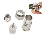 Liandasheng 10 PCS Aerial Connectors, Metal TV Aerial Connector Co-Axial Plug, 5x Female & 5x Male TV Aerial Coaxial Cable Connectors Adaptor, Coaxial/Coax RF Cable Plug, Coaxial Connector - Image 3