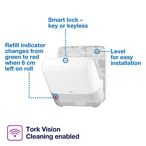 Tork Matic Paper Towel Dispenser, White, H1, One-at-a-Time Dispensing, Elevation Range, 5510202 - image 2
