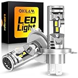 OXILAM h4ledヘッドライト車検対応 爆光 ハロゲンサイズ hi/lo切替 20000LM ホワイト 6500k 高速回転静音ファン 三重放熱 IP68防水 高光効LEDチップ ノイズ抵抗販売者3年保証 - Q36H4
