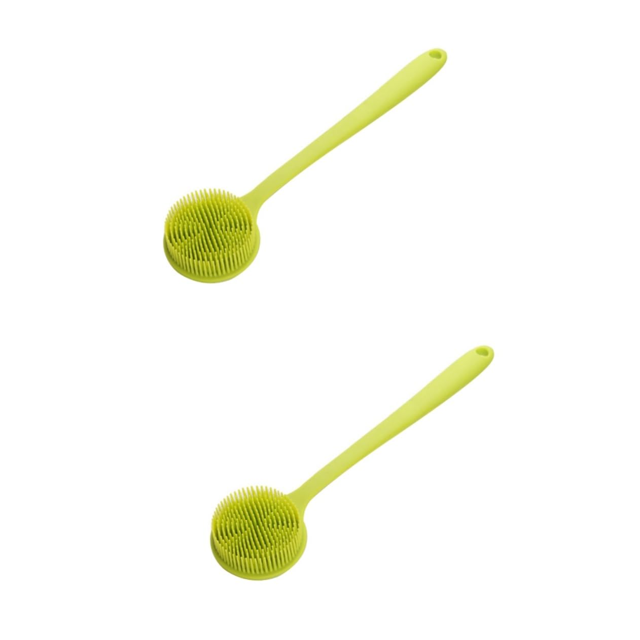 FRCOLOR 2pezzi Spazzola Per Silicone Lungo Spazzola Doccia Esfoliante Per Massaggio Alla Schiena Adatta Tutti Tipi