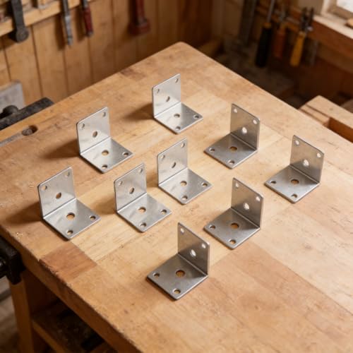 Connecteurs en forme de L en acier inoxydable antirouille pour installations de zones humides, y compris les buanderies et les espaces utilitaires