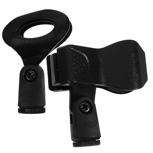 Abaodam 2 Pinzas Para Micrófono Resorte, Soporte De Micrófono De Plástico Resistente, Accesorio Para Grabación y Presentaciones, Compacto y Portátil
